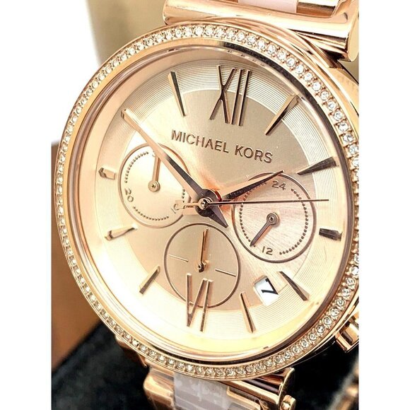 Michael Kors Women's Watch MK6560 Sofie Quartz Chronograph 39mm Rose Gol… - Picture 1 of 13